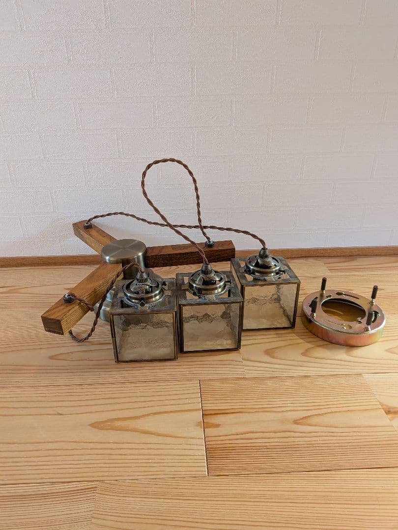 Kostka　ペンダントライト　３灯　アンティークカフェ風　シーリングライト