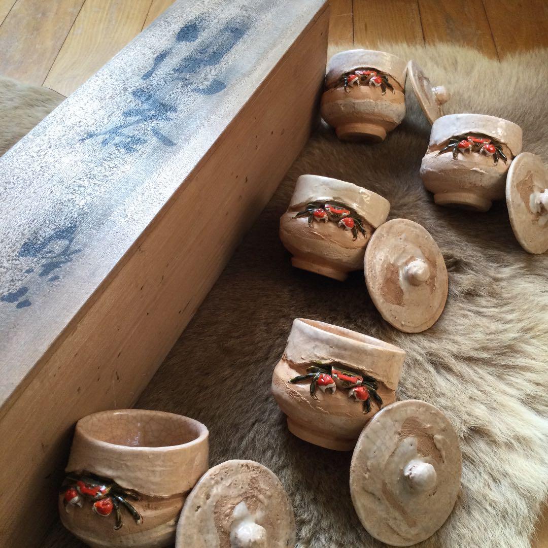 伊予　松山　楽山焼　茶器5客揃い