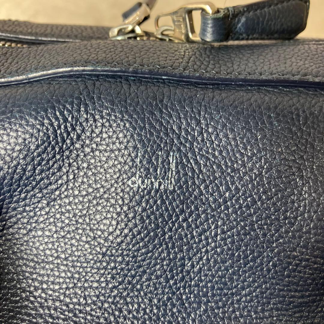 ダンヒル✨ベルグレイヴ グレインカーフレザー A4 ビジネスバッグ ネイビー