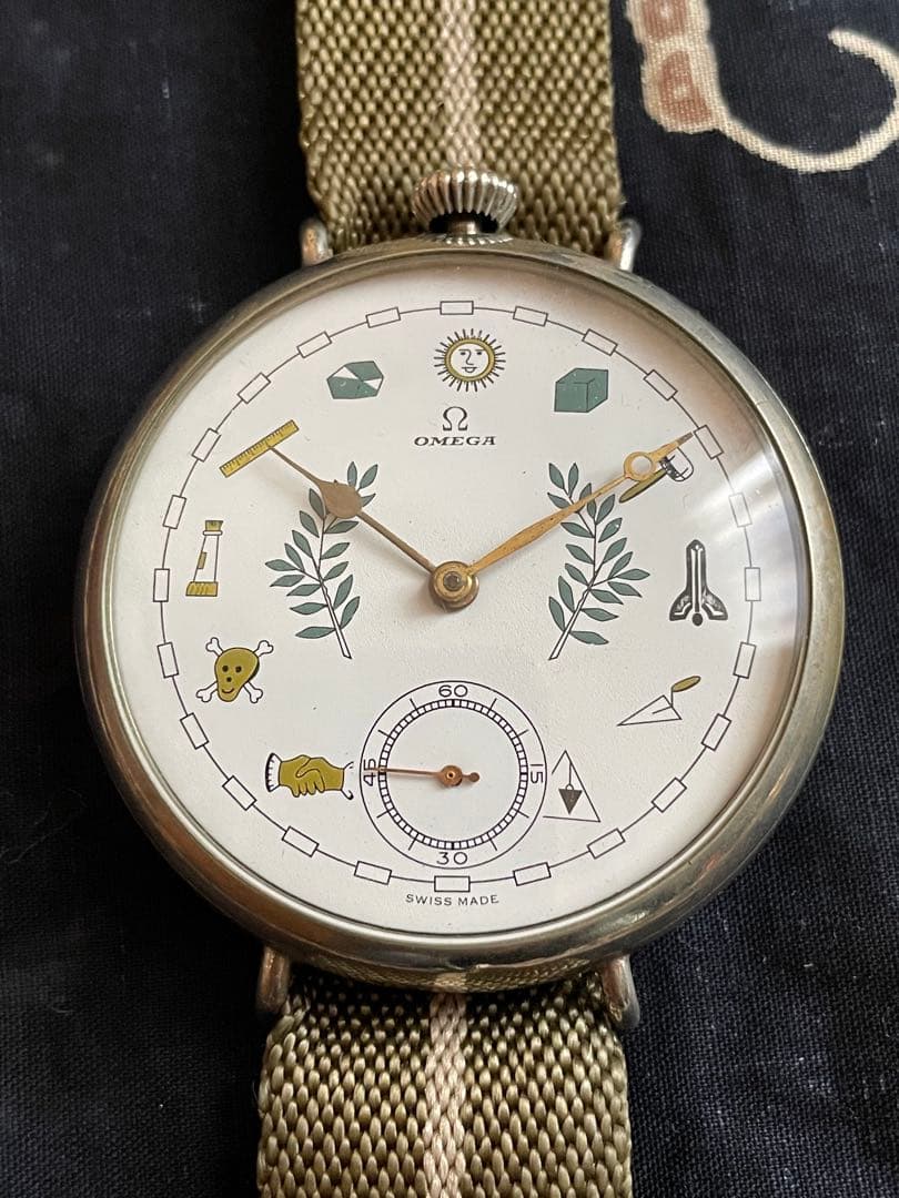 OMEGA 手巻き時計 ユニークデザイン