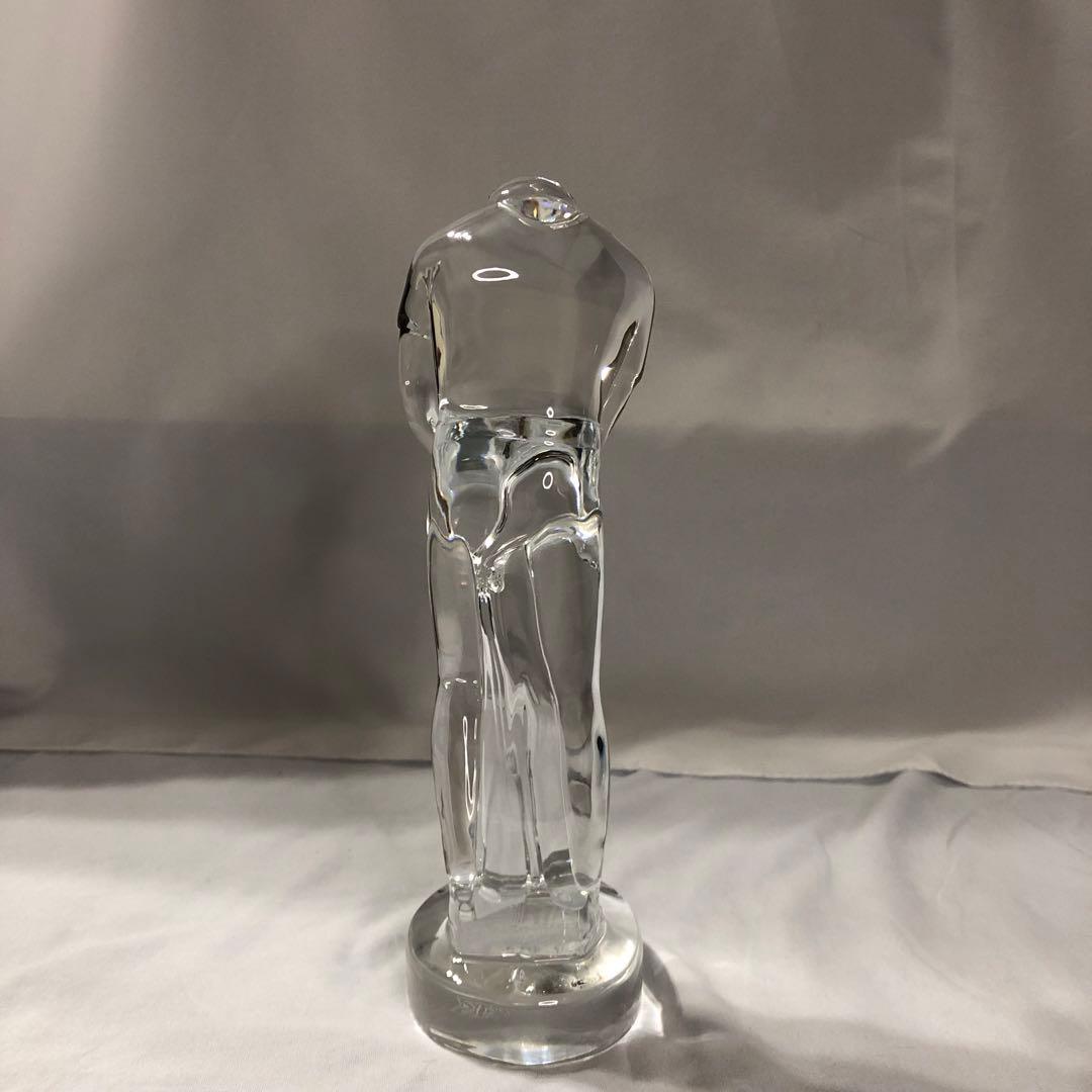 バカラ ゴルフ パターをする男性 アンティーク クリスタル ガラス 置物