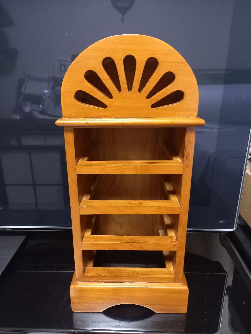 アンティーク　チーク　フレンチ　アーチ　トップ　スモール　ドロワー