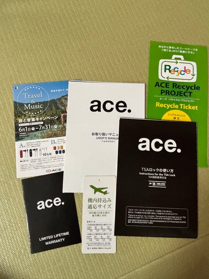 ACE スーツケース 機内持ち込み 22L TSAロック ポリカーボネート新品