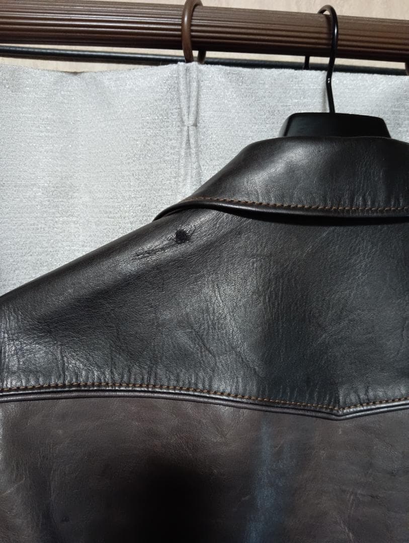 フラットヘッドホースハイド シングルライダースジャケット FN-LJ-HS004