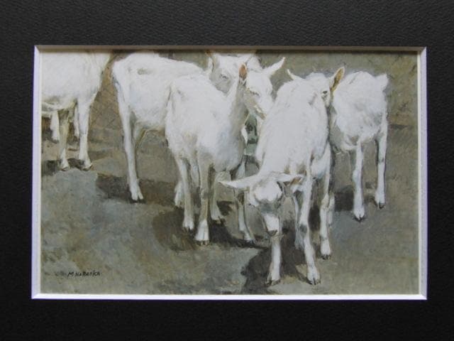 奈良岡正夫、朝、希少画集画、新品高級額・額装付、状態良好