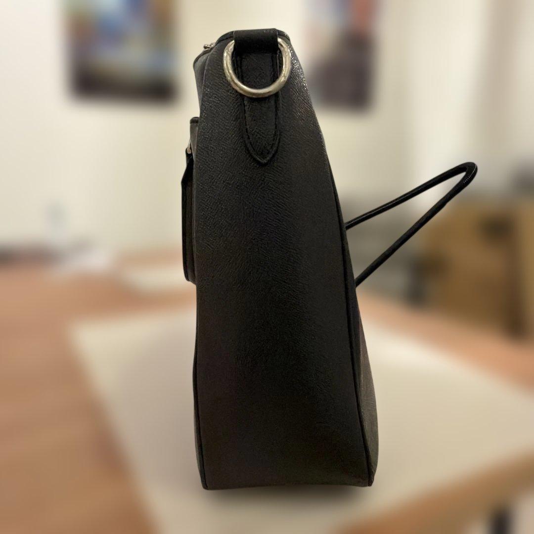 【美品】コーチ　ビジネスバッグ　2way レザー　ブラックカラー