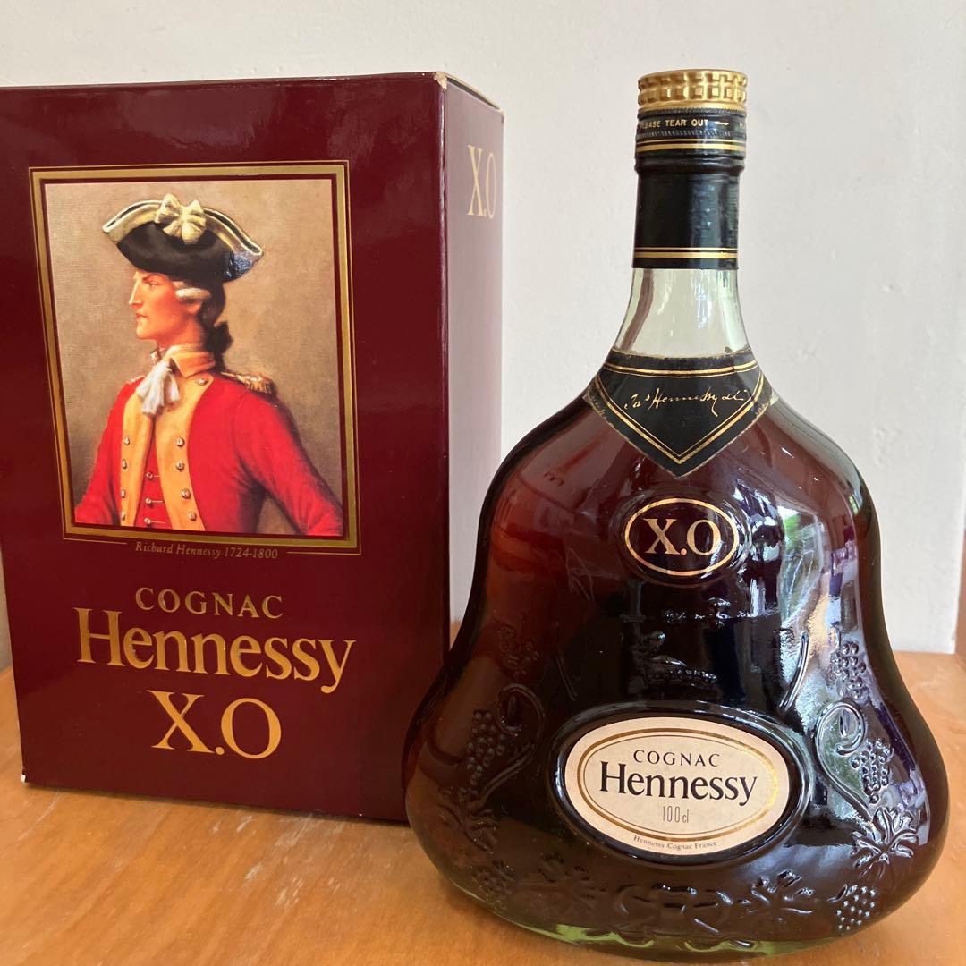 Hennessy X.O コニャック金キャップ グリーンボトル1000ml