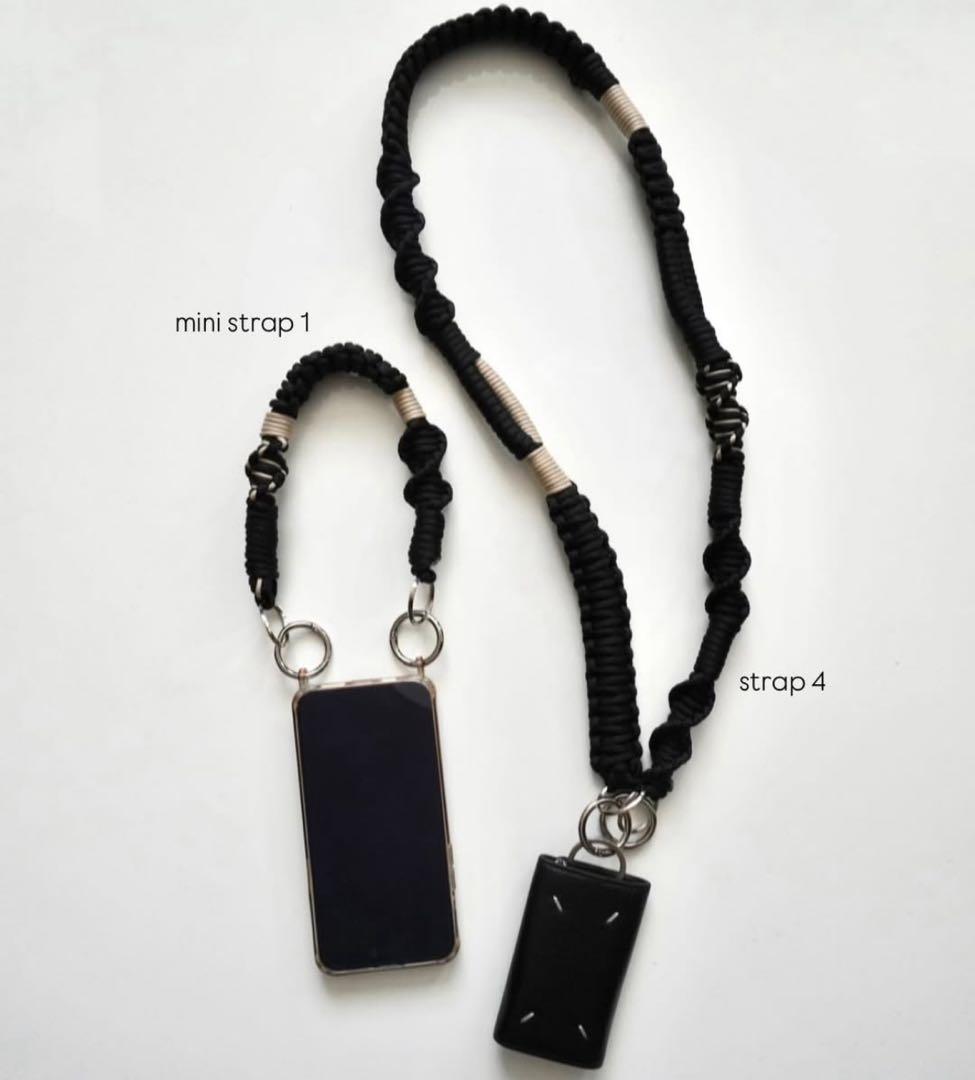 0204 スマホショルダーバッグ ブラック/ベージュ