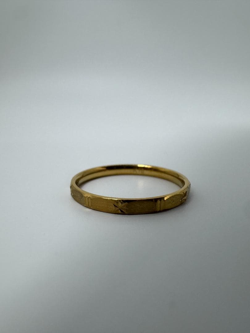 K18 花柄デザインリング0.78g/11号