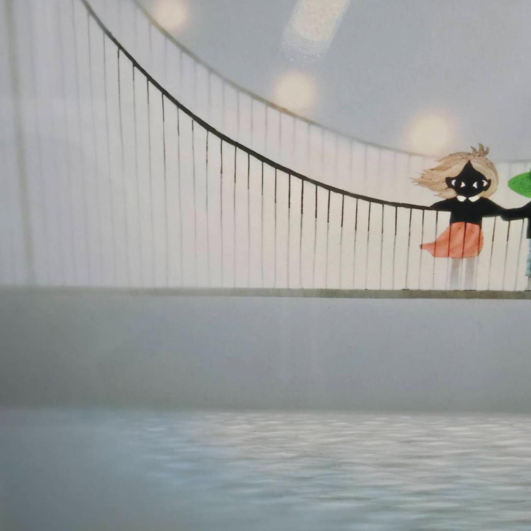 藤城清治　つり橋は僕のハープ　レフグラフ　直筆サイン　保証