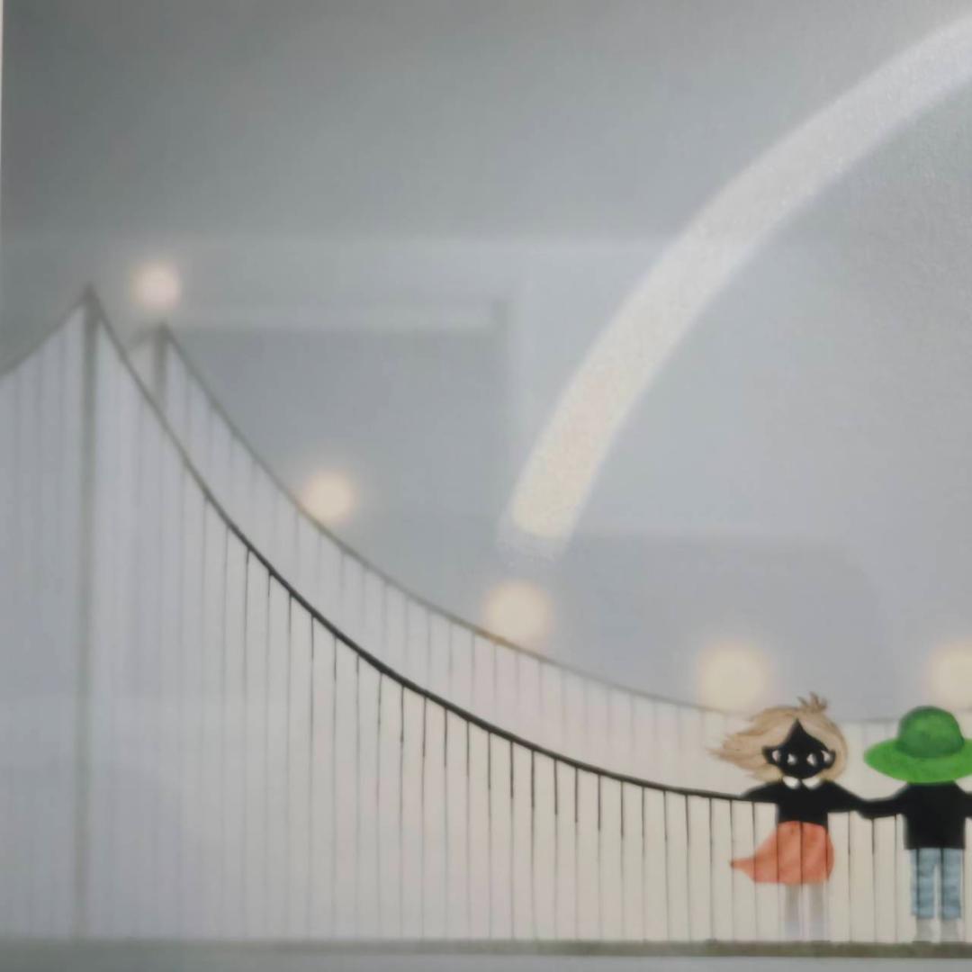 藤城清治　つり橋は僕のハープ　レフグラフ　直筆サイン　保証