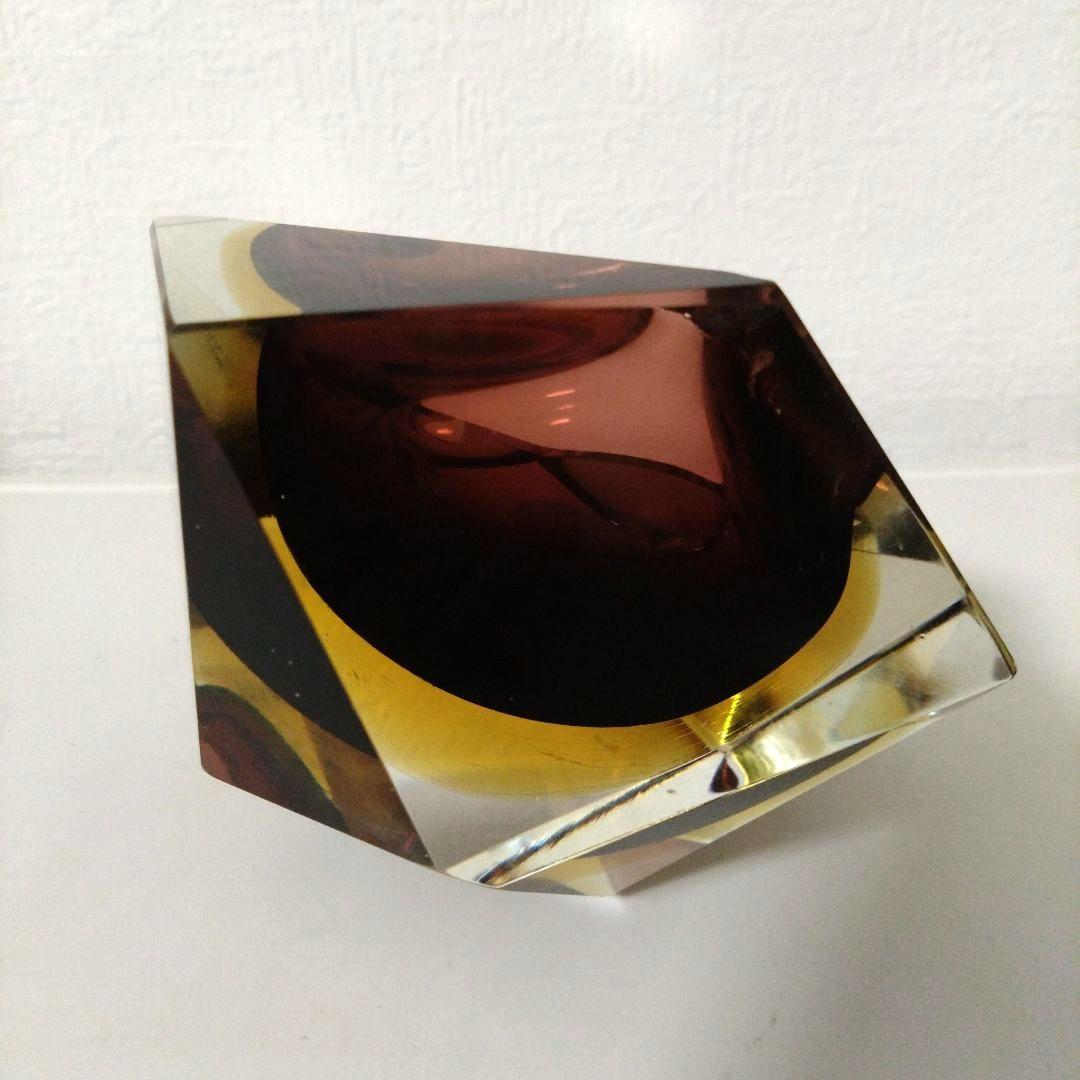 イタリア　ベネチアングラス　灰皿　アッシュトレイ　ガラス　オブジェ　インテリア