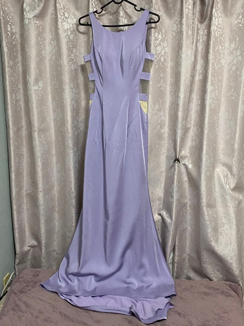 ERUKEI サテンロングドレス　ラベンダー　ginza couture