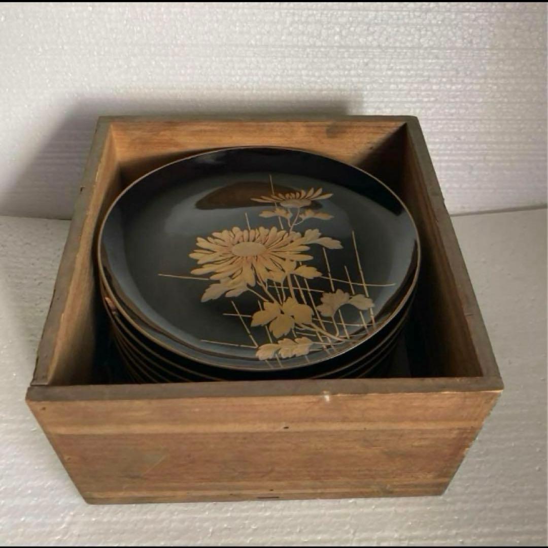 菓子器 皿 漆器 骨董品 江戸時代 天保
