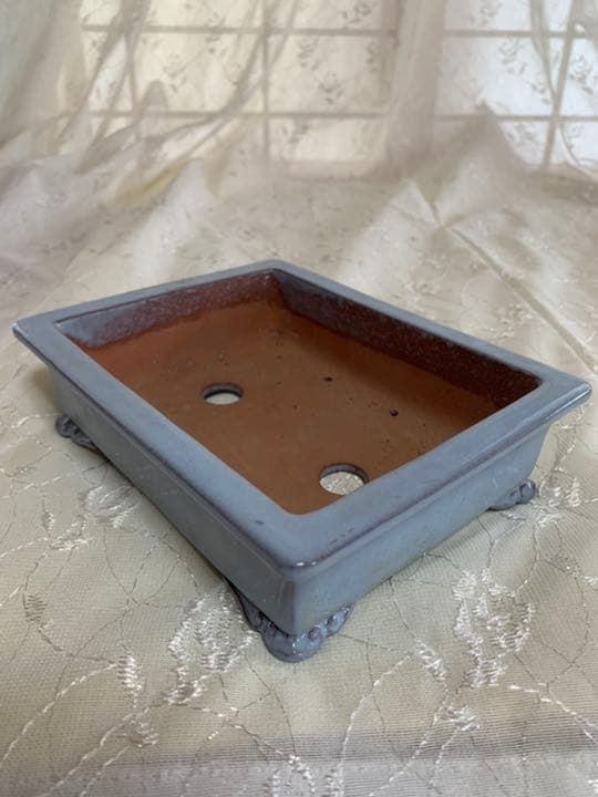 落款あり　長方　盆栽鉢