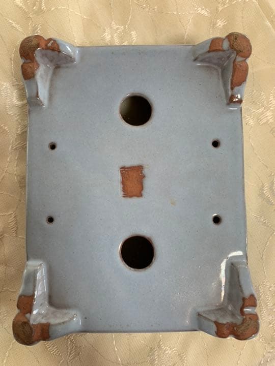 落款あり　長方　盆栽鉢