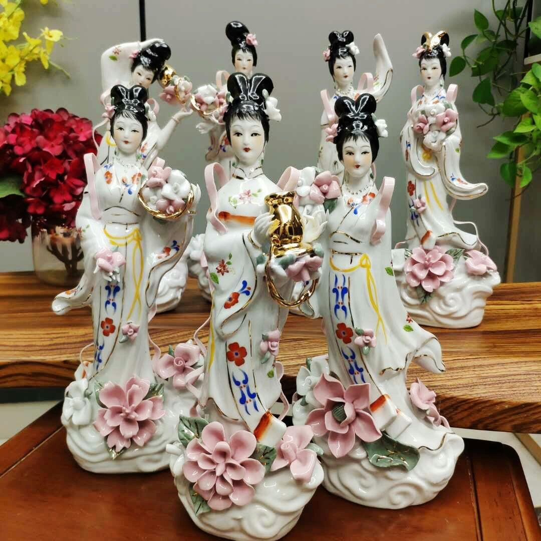 七仙女セラミックス人物置物(計7体)