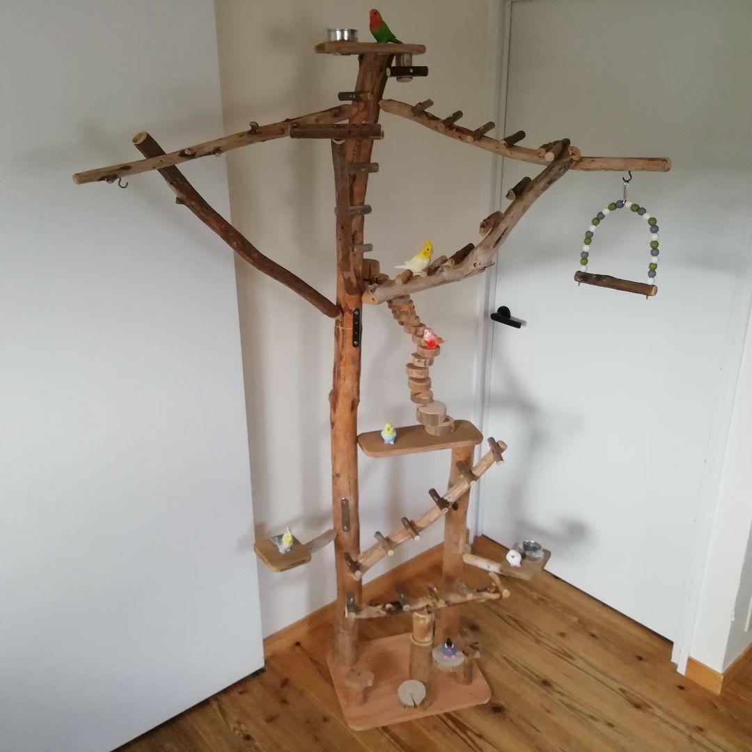 瑛 バードアスレチックジム大型 天然木 自然木 流木 止まり木 インコ