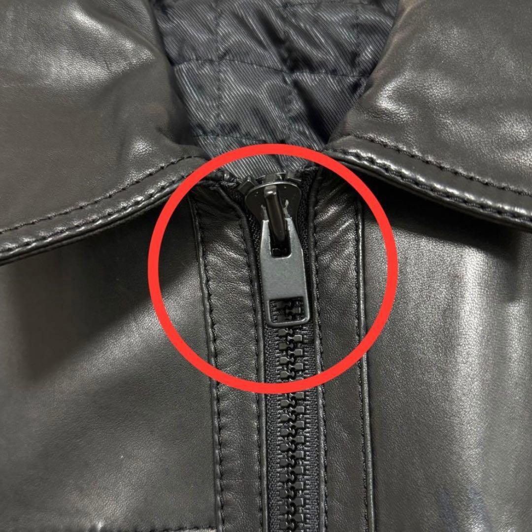 スタッドオム レザージャケット ライダース 4ポケット ジップアップ