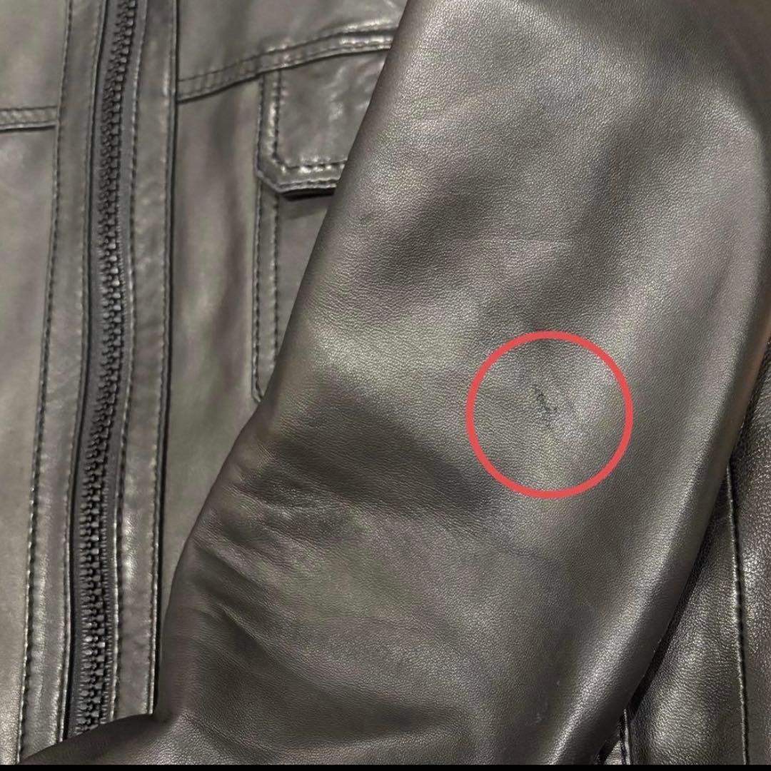 スタッドオム レザージャケット ライダース 4ポケット ジップアップ