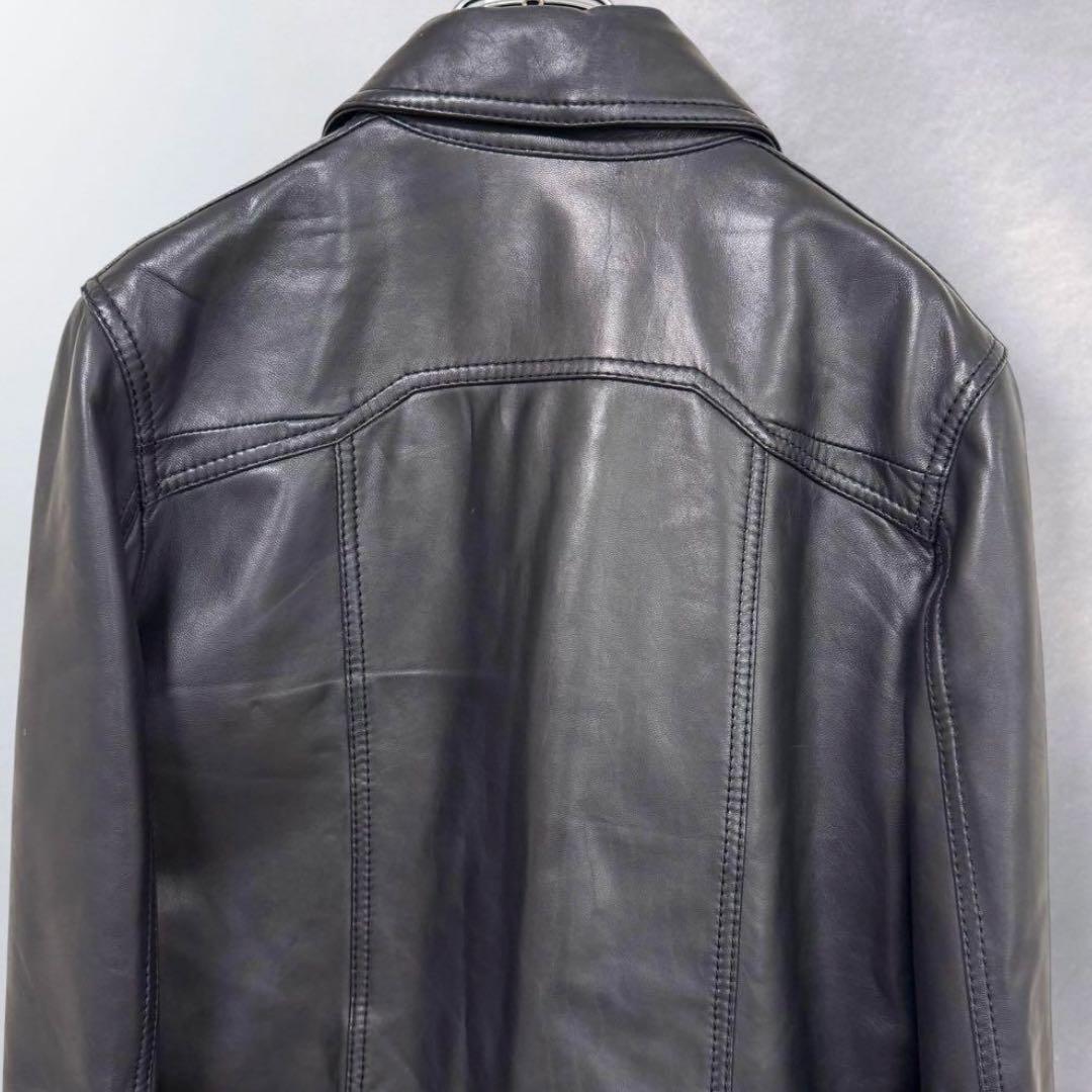 スタッドオム レザージャケット ライダース 4ポケット ジップアップ