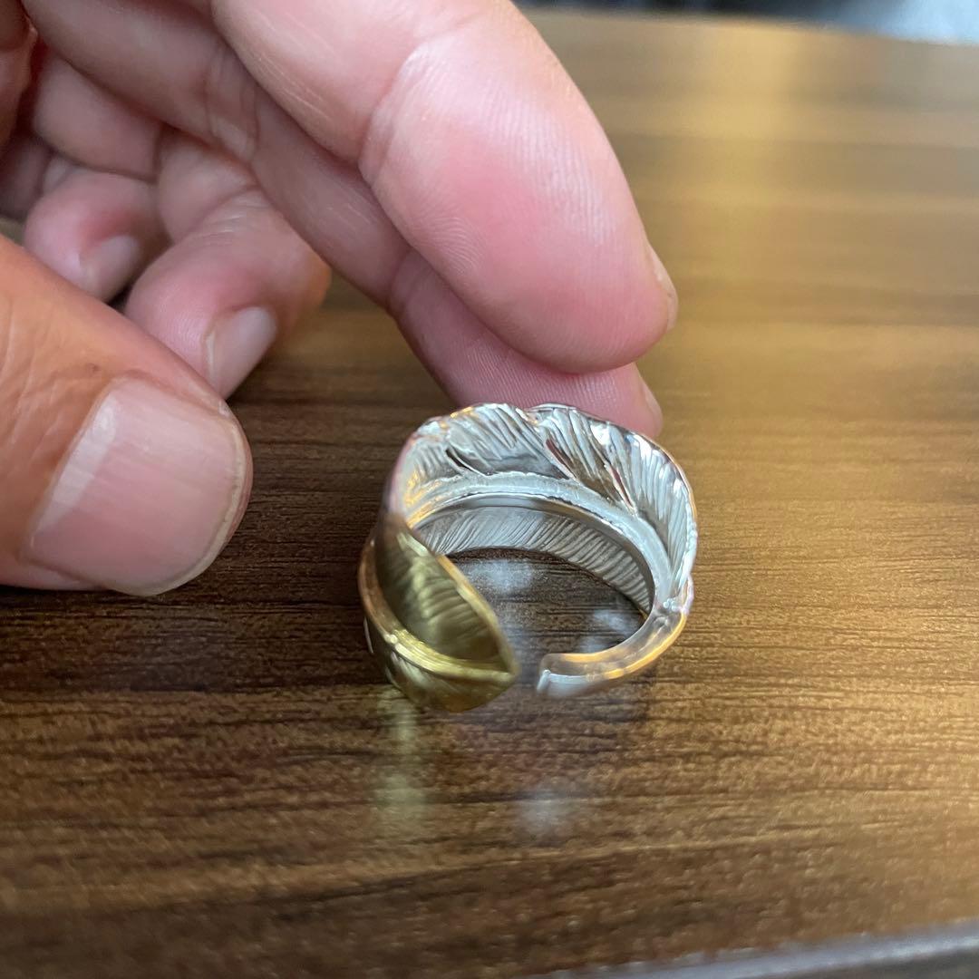 先金 フェザー リング 指輪 アクセサリー ハンドメイド ノーブランド