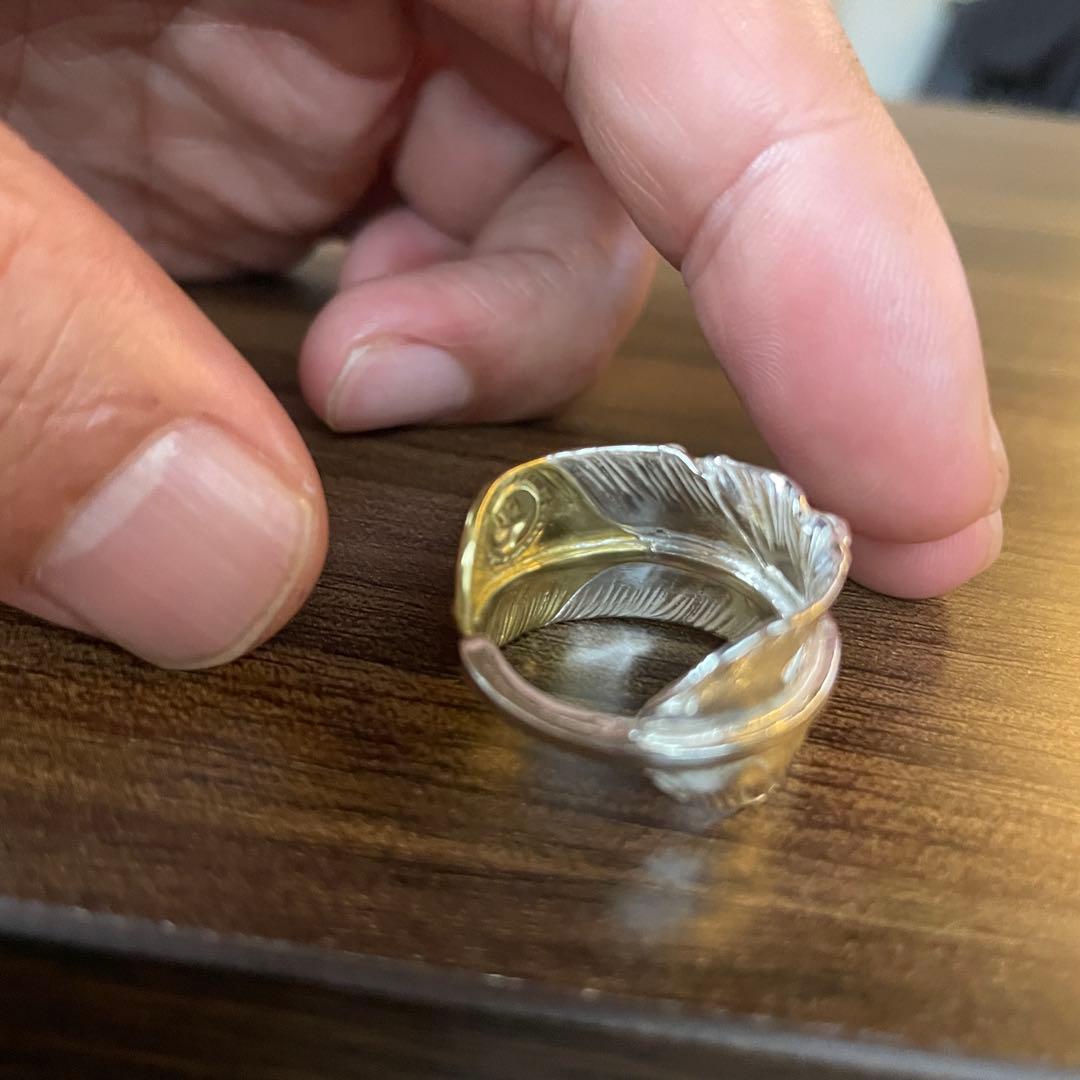 先金 フェザー リング 指輪 アクセサリー ハンドメイド ノーブランド