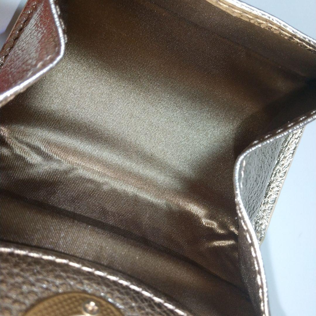 【新品】HASHIBAMI 天然石 ミニウォレット ゴールド 三つ折り財布