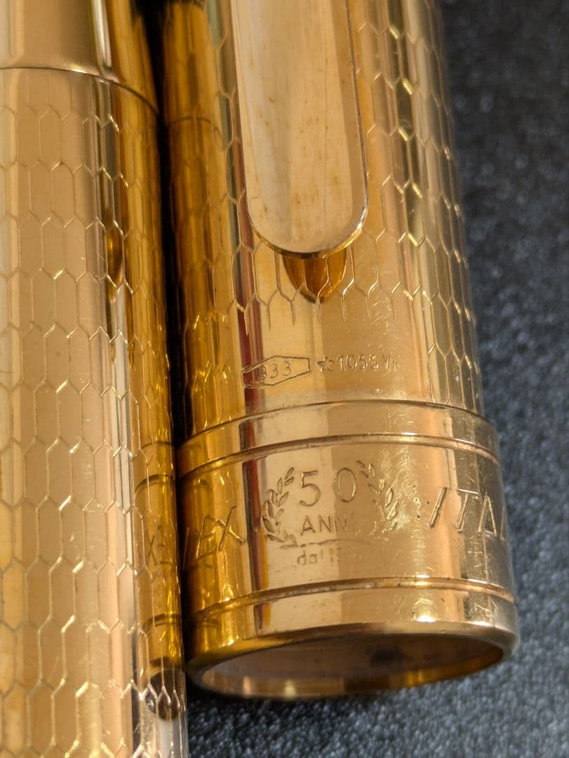 【蘭王様】【ソリッドゴールド】ラレックス　50周年万年筆　8金無垢　14金ペン先