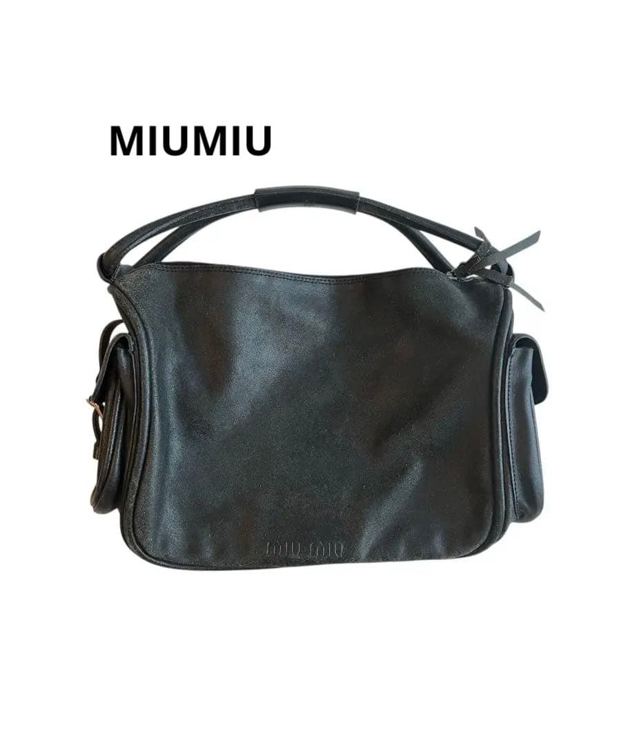 miumiu archive レザーハンドバッグ