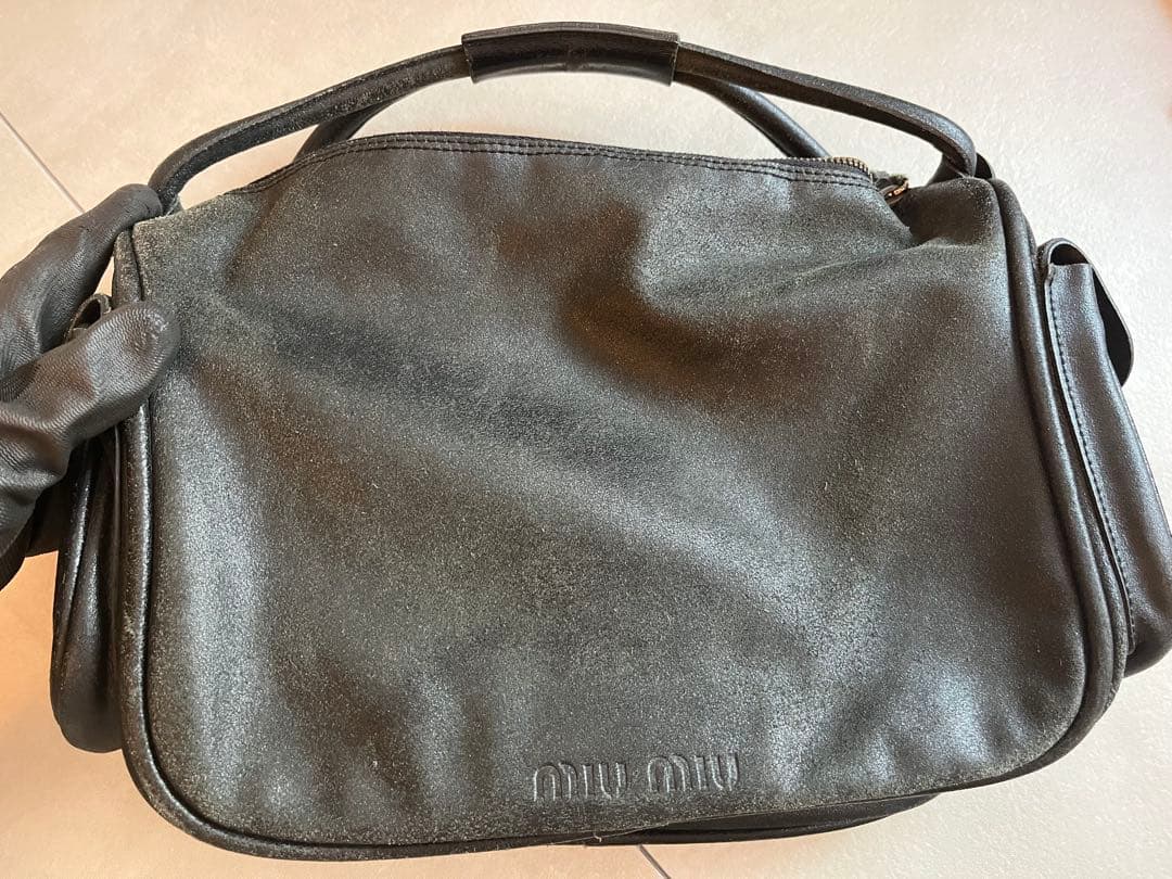 miumiu archive レザーハンドバッグ