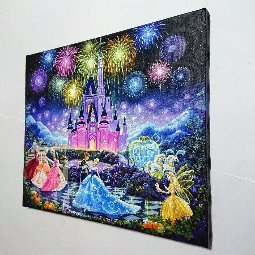 【魔法が解けるまで】アクリル画 F8 風景画 絵画