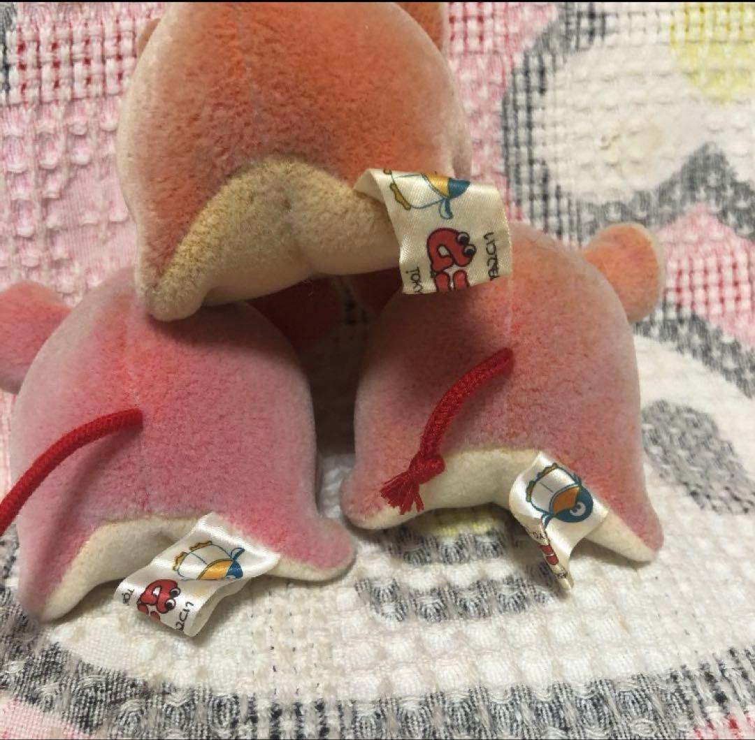 昭和レトロ　ムニュムニュ　ムニュちび　ウシ＆ネズミ＆ねこ　6こ　中古品