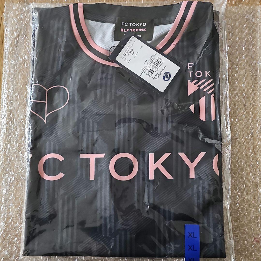 FC東京×BLACKPINK ブラック コンフィットTシャツ　XLサイズ
