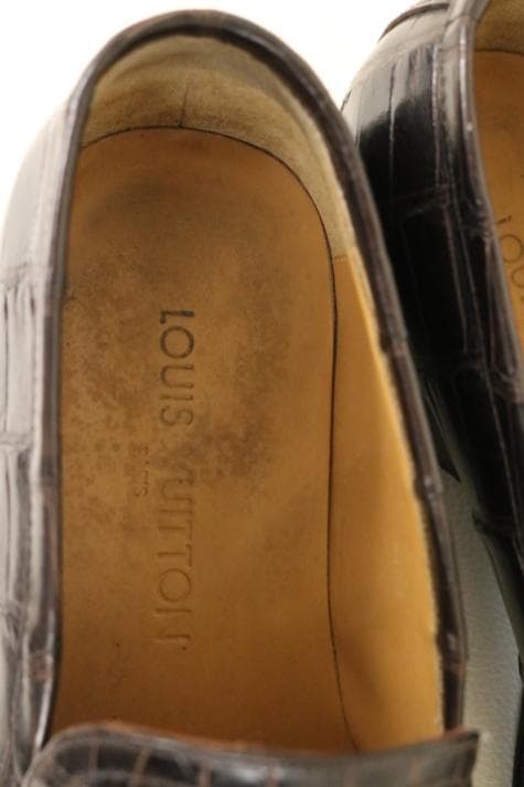 H*A様 【美品】☆ルイヴィトン：クロコ　ローファー　レザーシューズ　６　25.