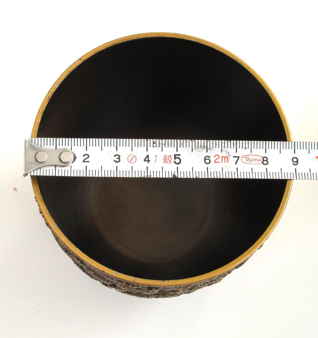 彫金・万菊香炉　　伝統工芸 金工/佐野宏采 作