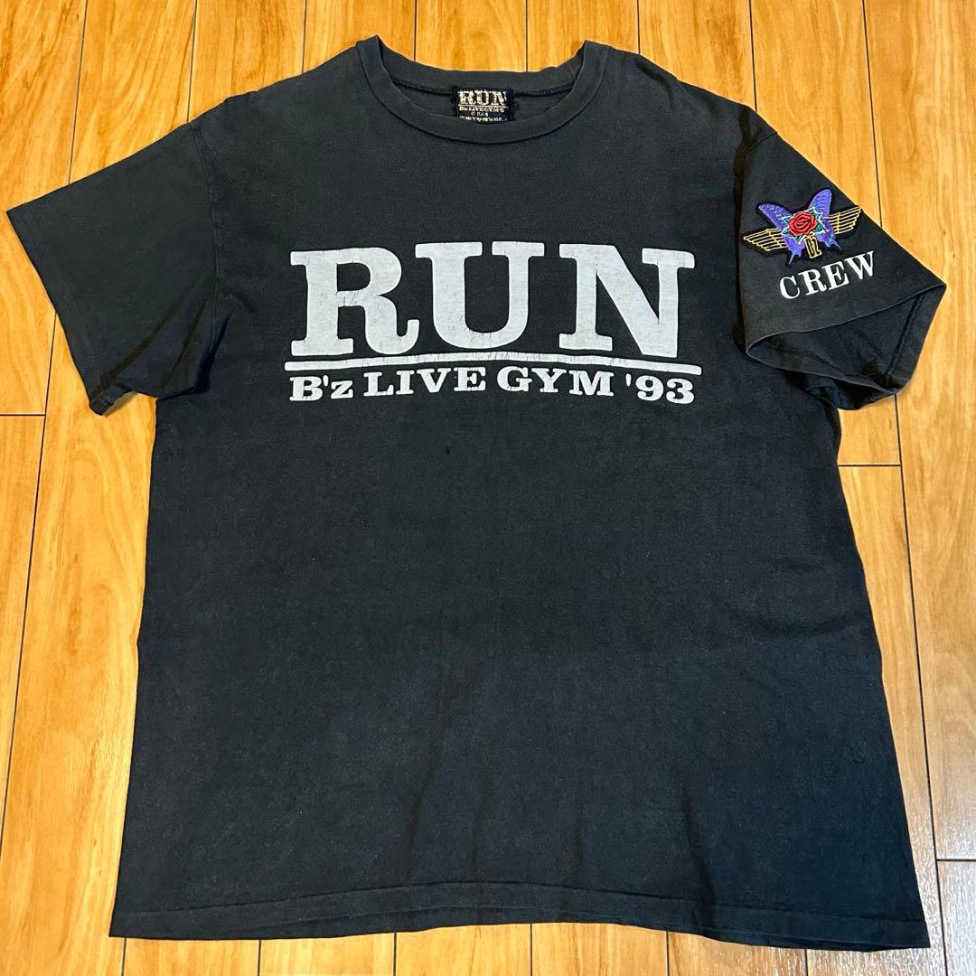 B'z RUN LIVE-GYM’93 スタッフ公式Tシャツ　CREWワッペン付