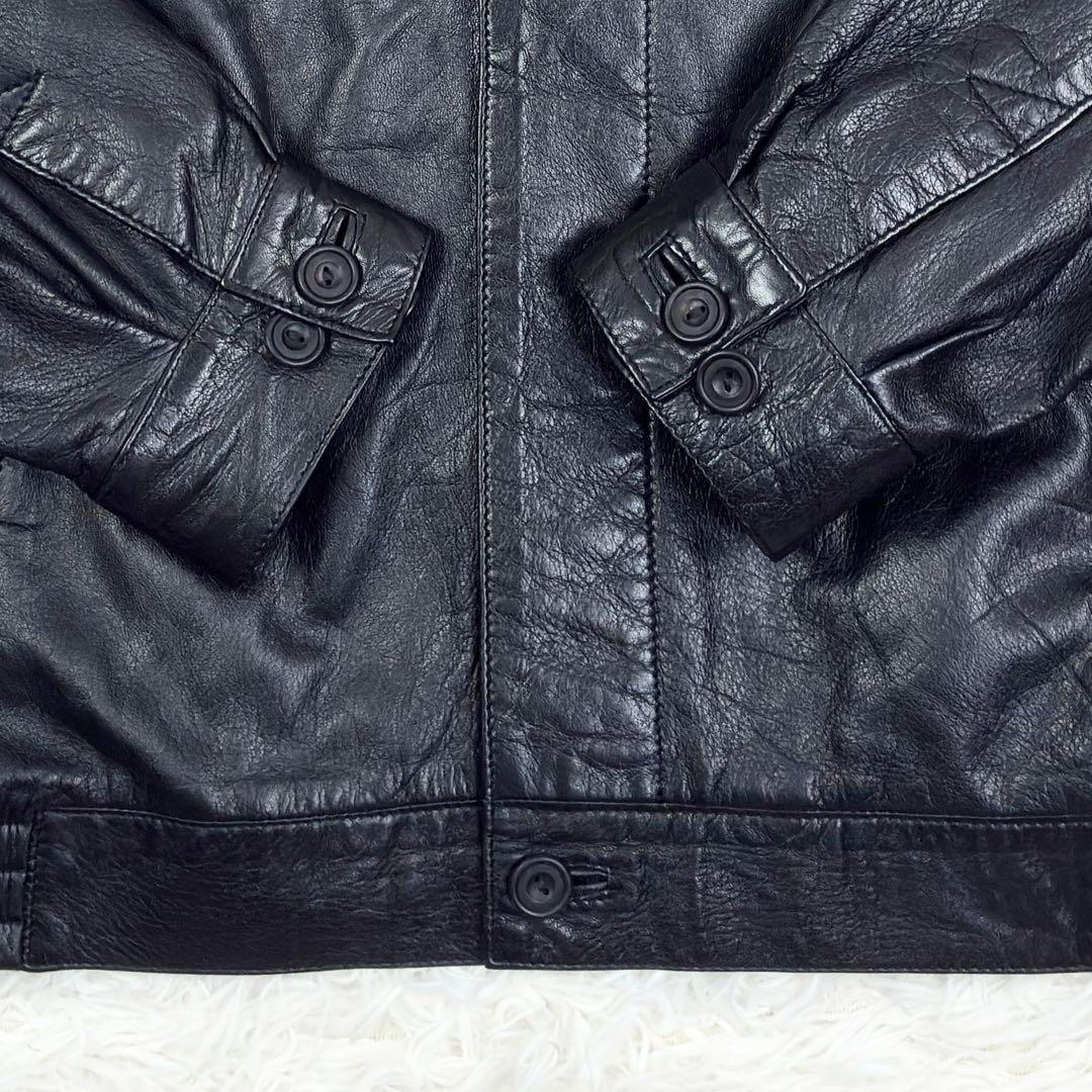 美品　ダンヒル　本革　シングルライダース　レザージャケット　M　英国製