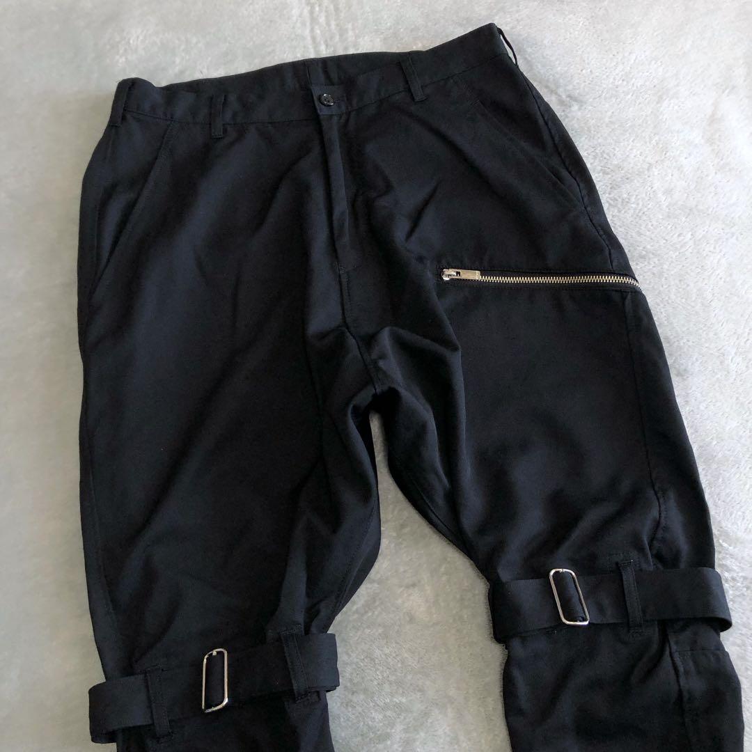 sulvam ウールギャバ サルエルボンテージパンツ ブラック M