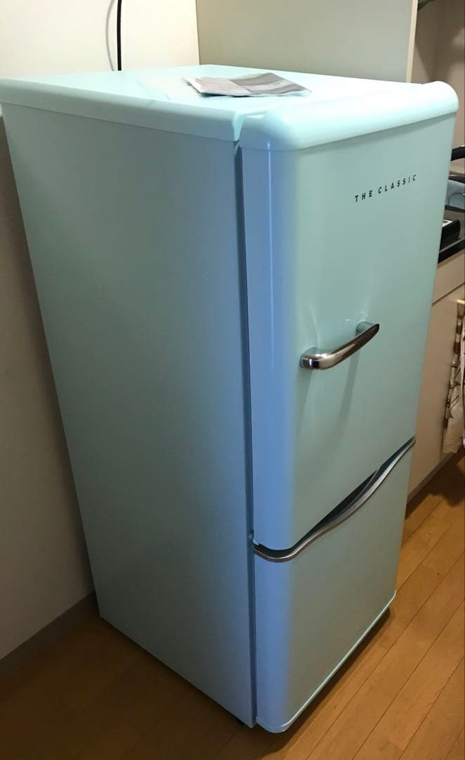 【9月下旬発送】レトロ冷蔵庫　150L 2ドア冷蔵庫 DR-C15AM