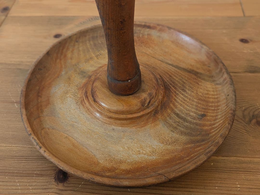 木目美しい趣ある燭台 約74cm ２台　天然木　antiques