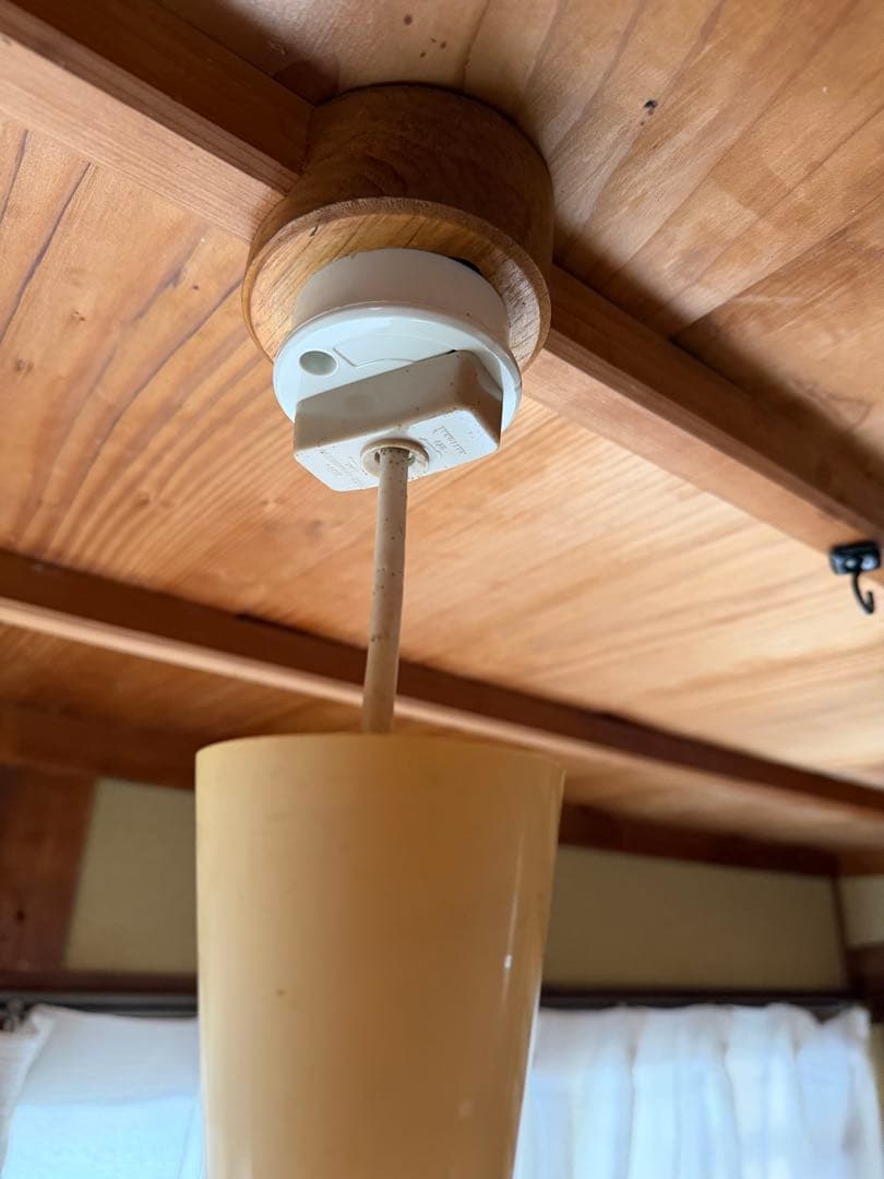 昭和レトロ　ペンダントライト　レトロポップ　ナショナル　当時物　ツートンカラー