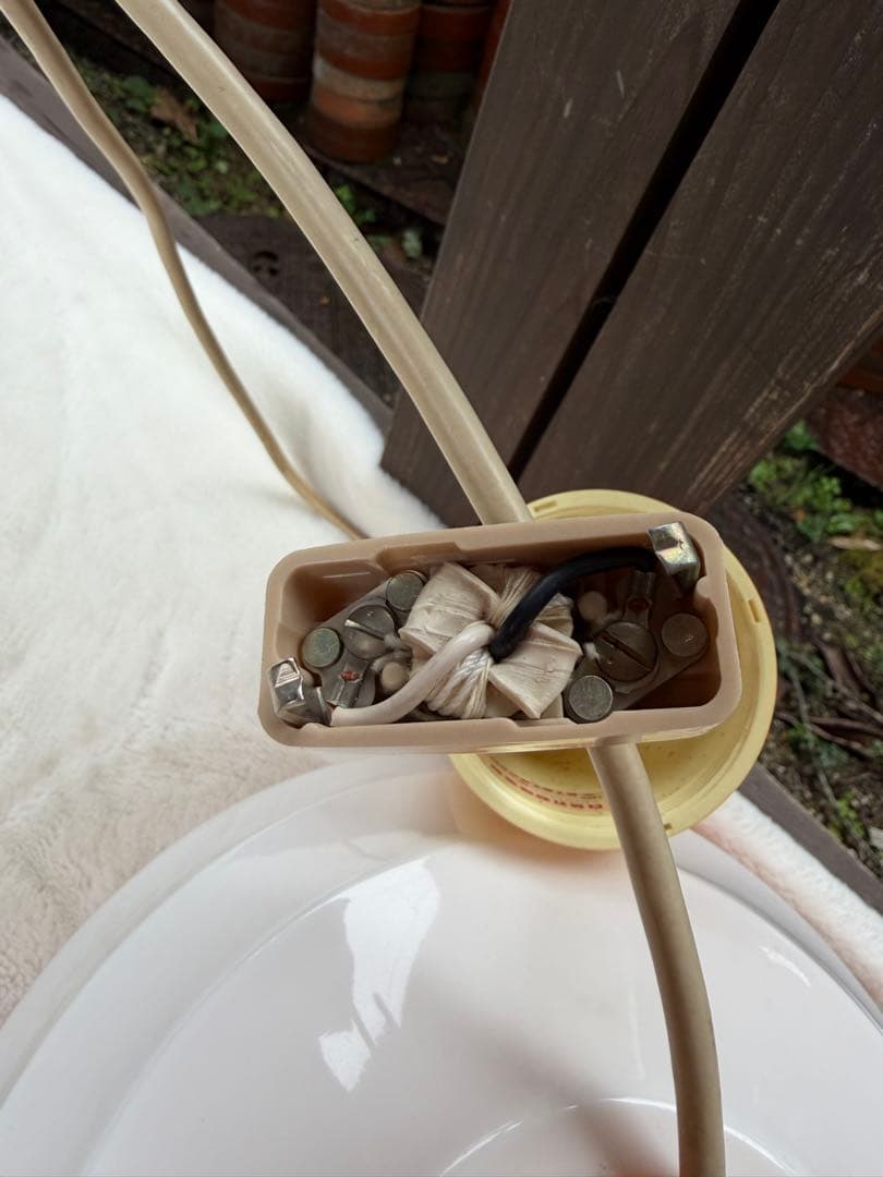 昭和レトロ　ペンダントライト　レトロポップ　ナショナル　当時物　ツートンカラー