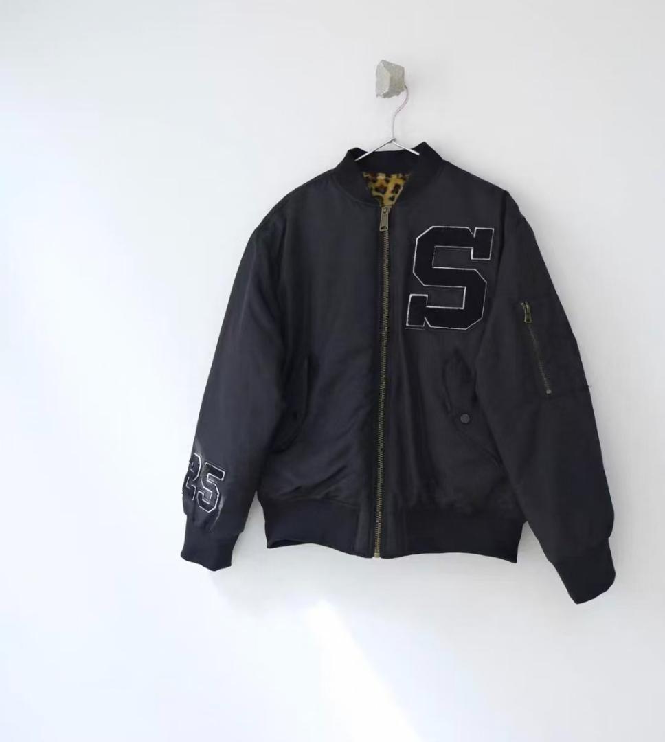 MA-1ジャケット ブラック S刺繍