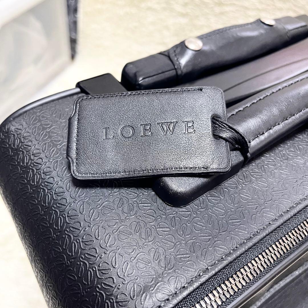 【特大容量】LOEWE キャリーケース　ビジネスバッグ　2way アナグラム　黒