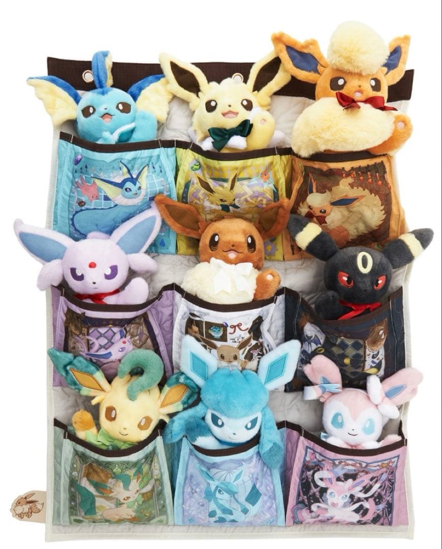 イーブイコレクション　ウォールポケット&ぬいぐるみ9種セット