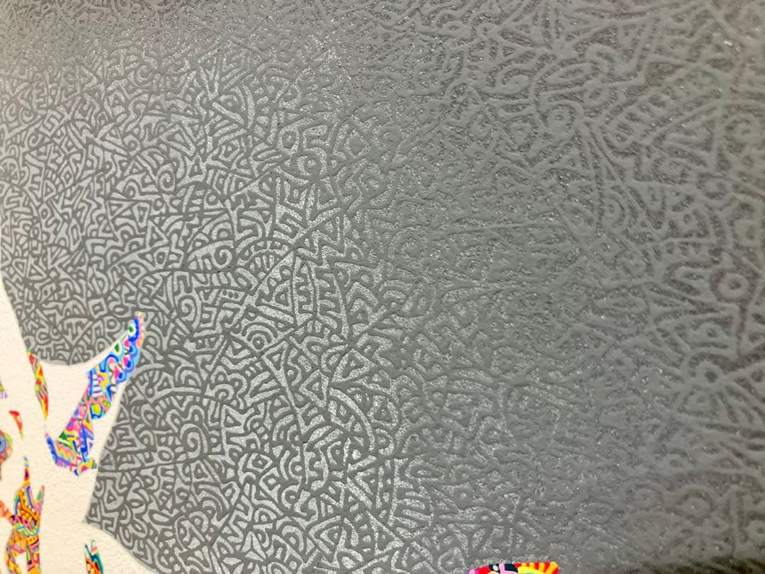 原画　サイ　動物画　絵画　アクリル画　現代アート　細密画　手描き　一点物