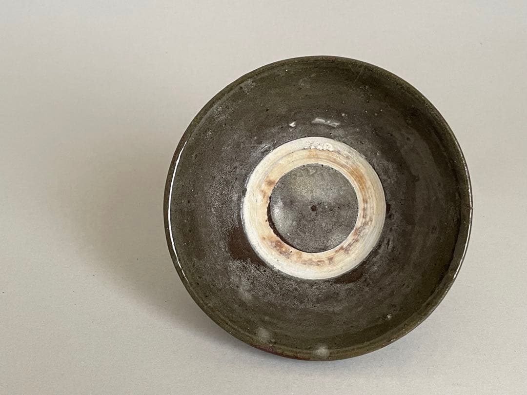 19世紀壺屋焼イッチン唐草マカイ筒描き茶碗 琉球沖縄古陶 骨董古美術民藝やちむん