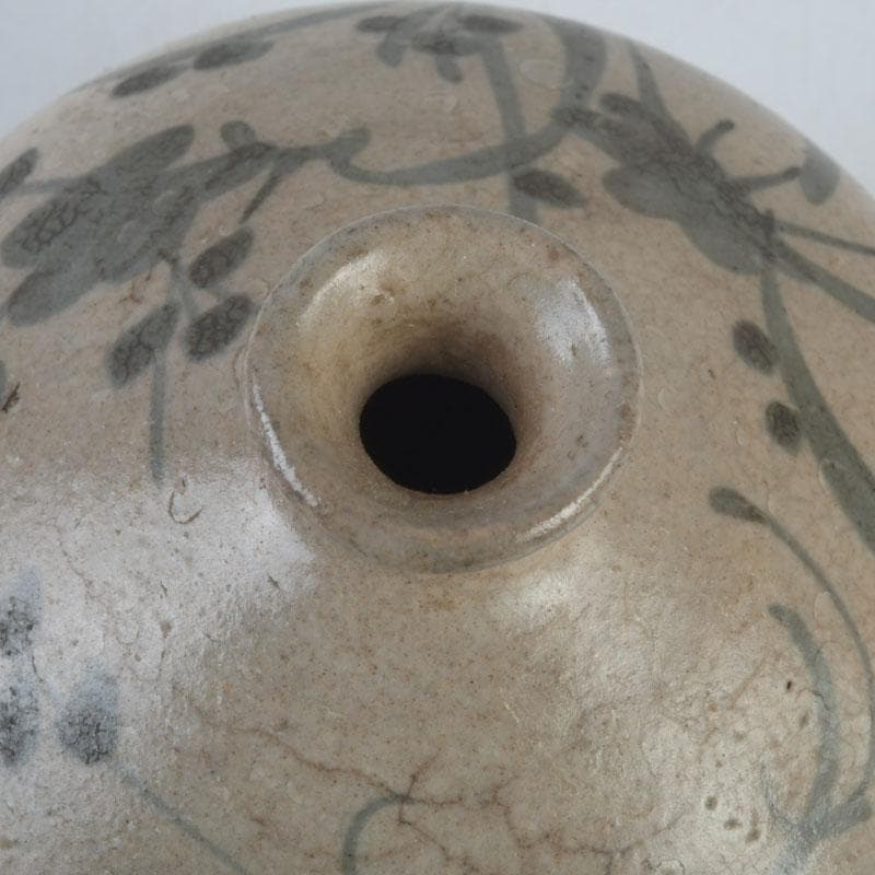 伊万里焼　古伊万里　染付　花草文　油壷　小壷　V　9775