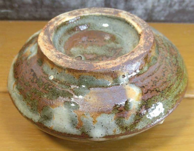 人間国宝 金城次郎 壷屋焼水滴 栞 共箱 美品 壺屋焼 魚紋水滴